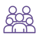 group of people in clipart icon in purple-1