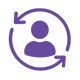 recovery icon clipart in purple